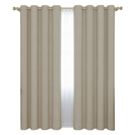 Set x2 Cortina Blackout 140x230 Cm Living Dormitorio Gris Gaspeado Medio