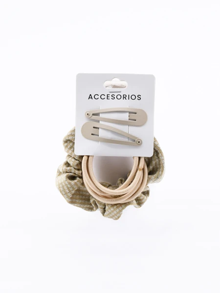 COLEROS Y SAPITOS PACK X 8 BEIGE
