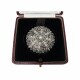 Prendedor de plata con brillantes, diamantes y perlas Prendedor de plata con brillantes, diamantes y perlas