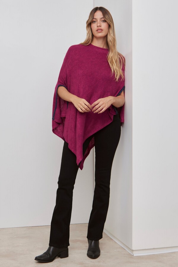 Poncho Ribete FUCSIA