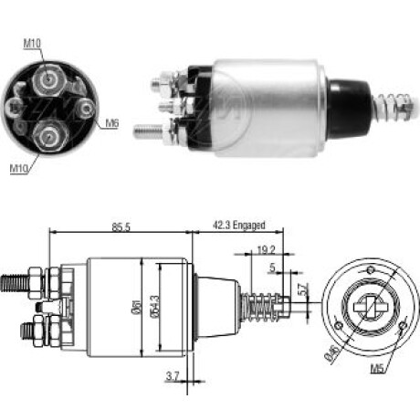 AUTOMATICO DE ARRANQUE FORD CAMION 1722-1723 BOSCH 24V ZM AUTOMATICO DE ARRANQUE FORD CAMION 1722-1723 BOSCH 24V ZM