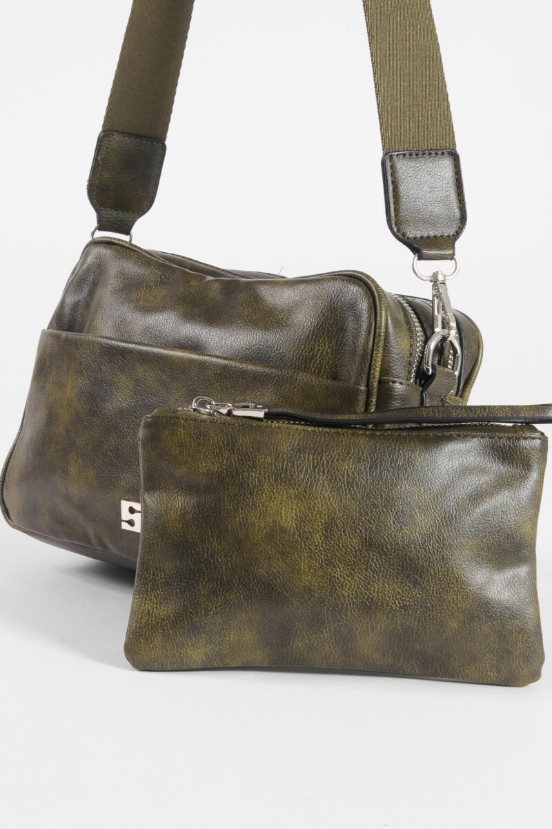 Bandolera pequeña dos piezas verde