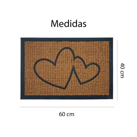 Alfombra Puerta Entrada Felpudo Coco Goma 40X60 Marrón