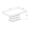 JUEGO COMEDOR PLA 6 PUESTOS - BEIGE 305531/SE (CD) Unica