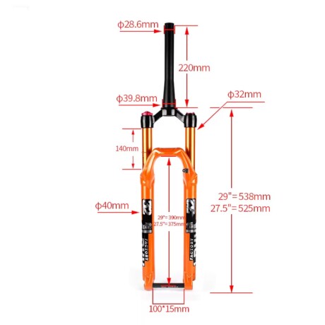 Horquilla Mtb Bucklos 29'' Tubo Derecho \n 001