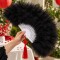 Abanico de Plumas Negro