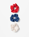 Skunzies Lisas Set De Scrunchies College - Combinacion Tricolor