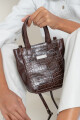 Cartera diva Crocco chocolate