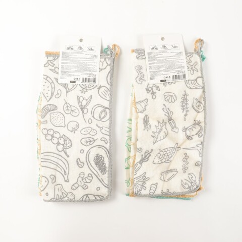 PAÑOS DE LIMPIEZA DE MICROFIBRA DISEÑO VEGETALES Y OCÉANO PAÑOS DE LIMPIEZA DE MICROFIBRA DISEÑO VEGETALES Y OCÉANO