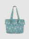 Bolso De Flor Geometrica Azul Claro
