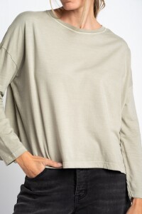 Remera Manga Larga Lavada Safari