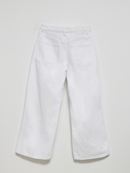 Pantalón de jean culotte Blanco