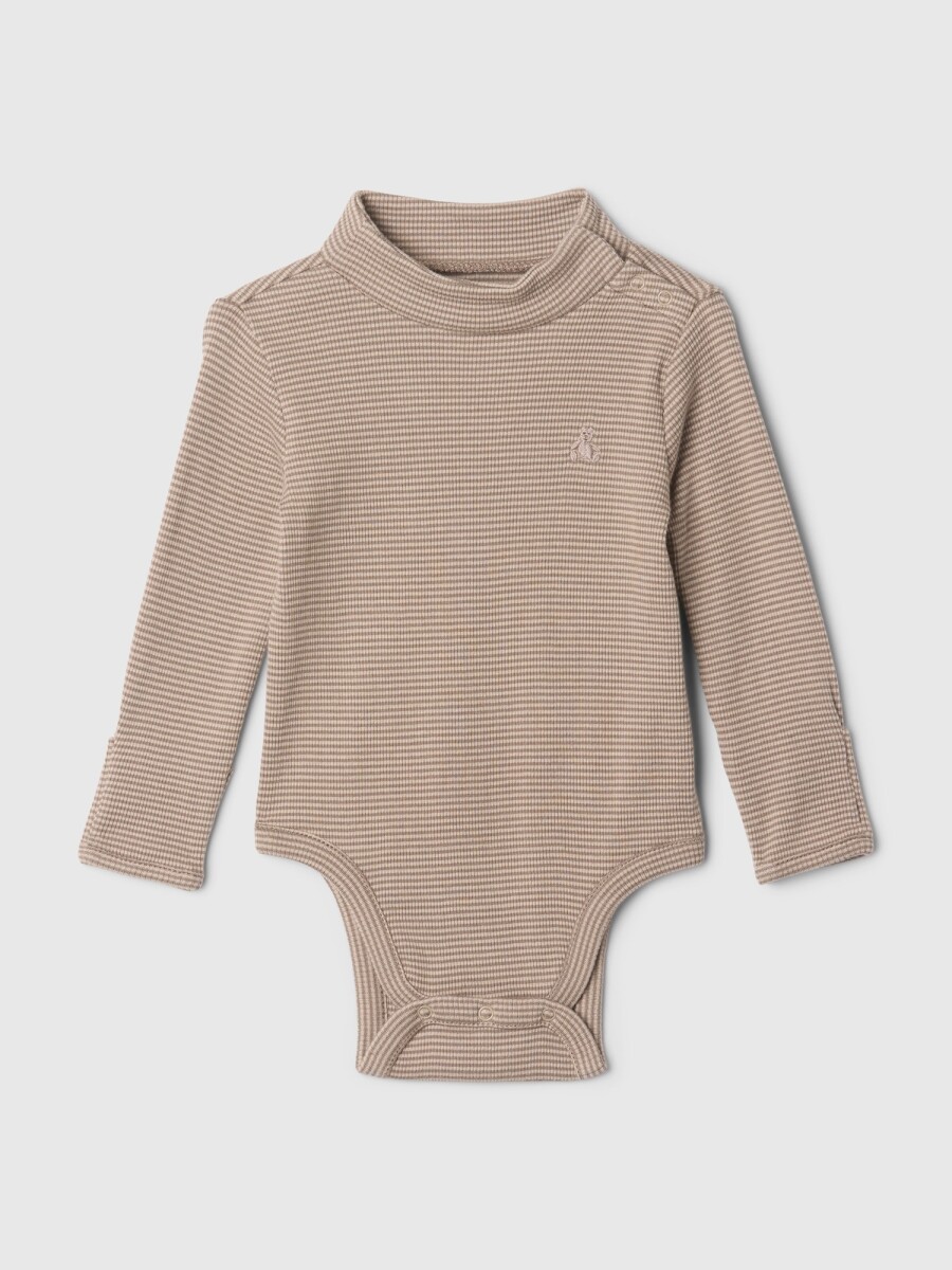 Body Polera Viento Bebé - Brown Stripe 