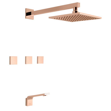 GRIFERIA DUCHA DE EMPOTRAR BIMANDO BRILLO BRONCE CHALTEN BRONCE-ROSE GOLD