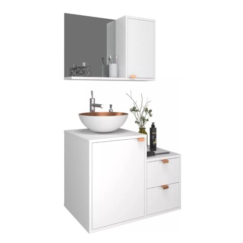 MUEBLE DE BAÑO SOL C/ESPEJO BLANCO 1415-4 Mueble De Baño Sol C/espejo Blanco 1415-4
