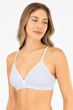 Top triangulo sole Lilac blue
