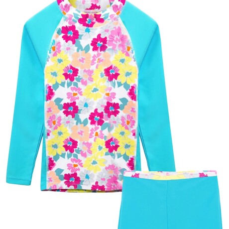 Tela para bañadores y ropa deportiva con protección UV flores de verano  Romantika