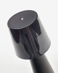 Lámpara de mesa grande Arenys de metal con acabado pintado negro