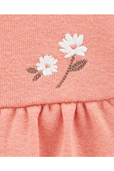 Set tres piezas de algodón, pantalón, saco y body, diseño floral Set tres piezas de algodón, pantalón, saco y body, diseño floral