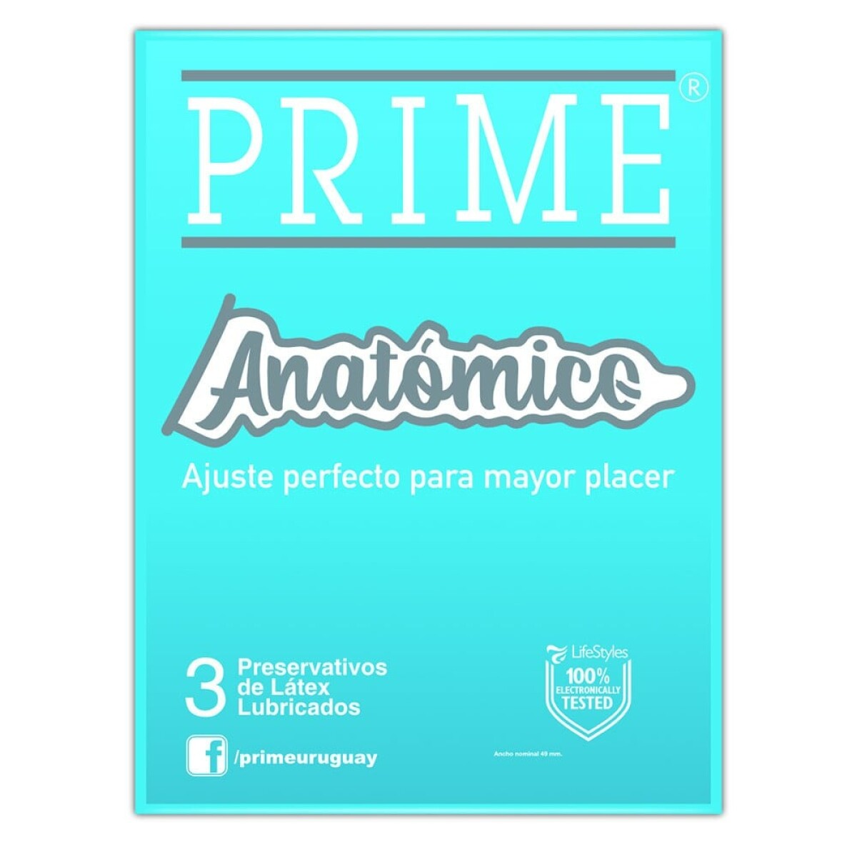 Preservativos Prime Anatómico X3 ¿ Ajuste Cómodo 