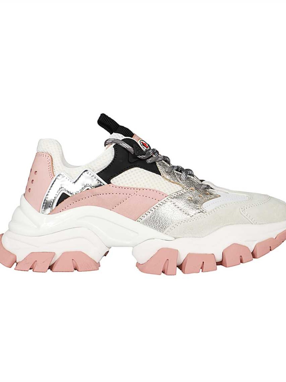 Moncler -Championes de cuero acordonados, Leave no trace Rosado