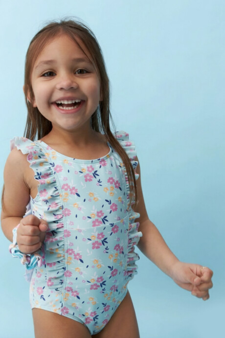 Traje de ba�o Mili Verde Floreado