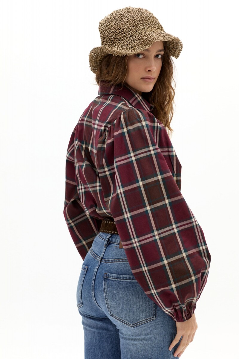 Camisa Claire en Twill de Algodón Jasper Checks