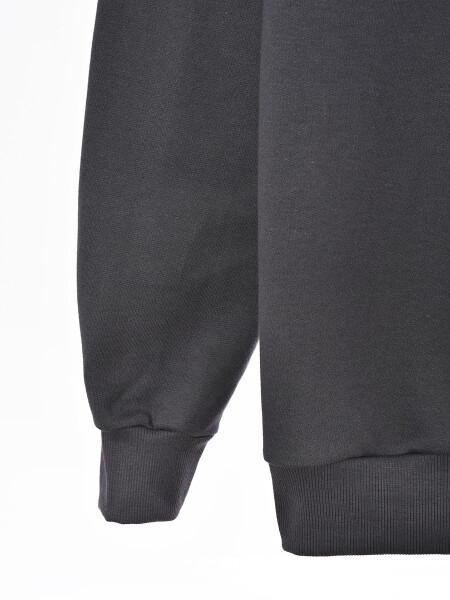 HOODIE PIZZA PLANET GRIS OSCURO