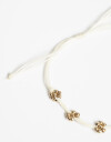 Pulseras Flexibles Cordón Pulsera Con Cordón Y Flores - Dorado