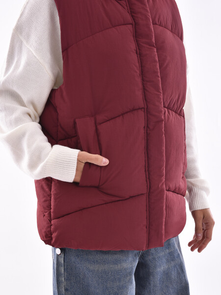 CHALECO MAT BORDEAUX