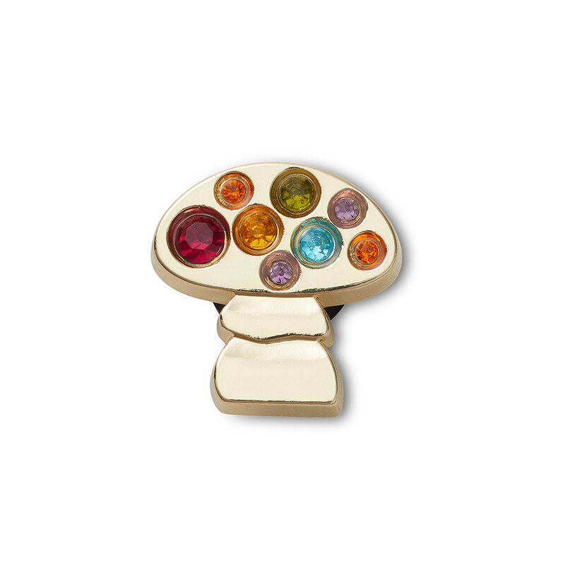 Jibbitz™ Charm Gold Rainbow Mushroom Multicolor
