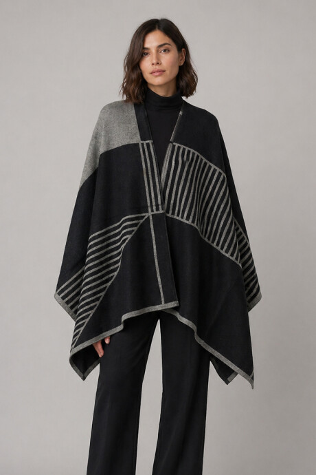 Ruana Noa Estampa gris