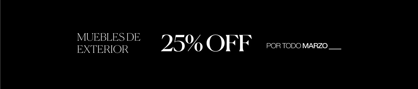 25% OFF por todo Marzo