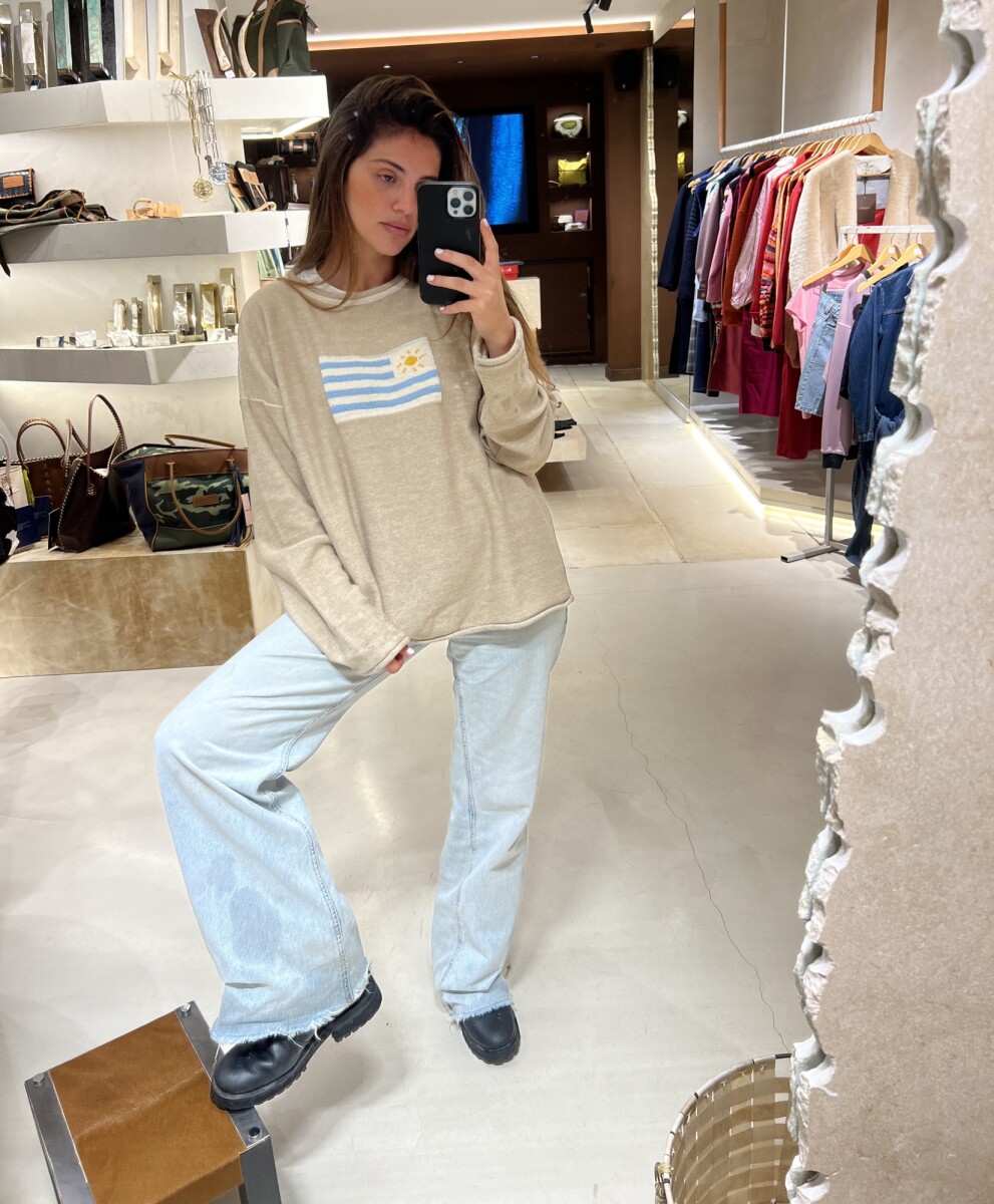 Sweater Flag Uruguay - Beige 