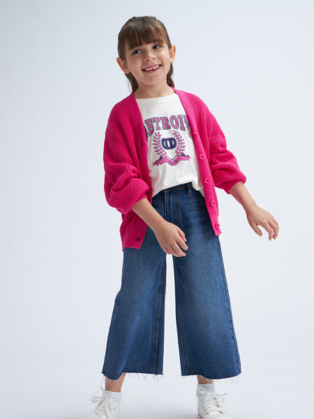 Pantalón de jean ancho Azul Medio