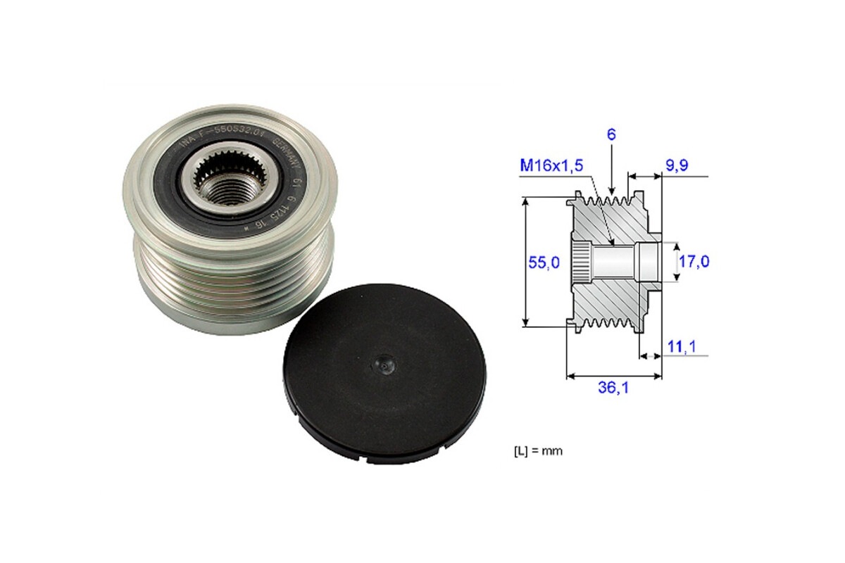 Polea Alternador Marcha Libre Iveco Daily 55C17 Chasis Cabina R.Doble Abs/Daily 35S14 Chasis Cabina Abs (Bra)/Daily 40S14 Chasi Polea Alternador Marcha Libre Iveco Daily 55C17 Chasis Cabina R.Doble Abs/Daily 35S14 Chasis Cabina Abs (Bra)/Daily 40S14 Chasi