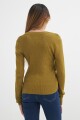 Sweater cuello redondo VERDE OLIVA