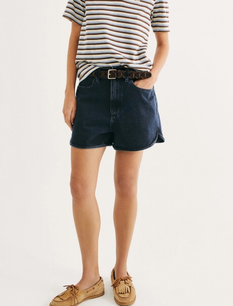 SHORT DE JEAN CINTURA BAJA AZUL