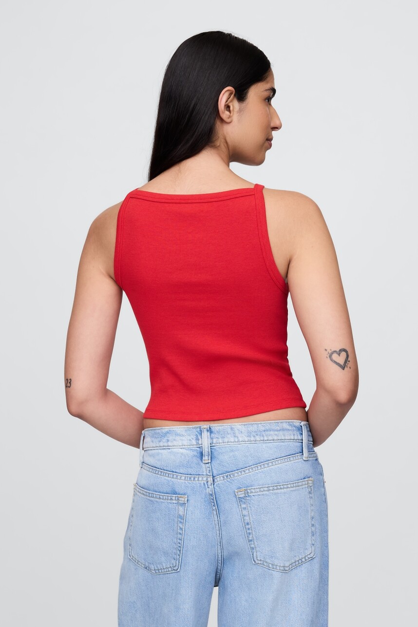 Musculosa Algodón Rib Mujer Tomato Sauce