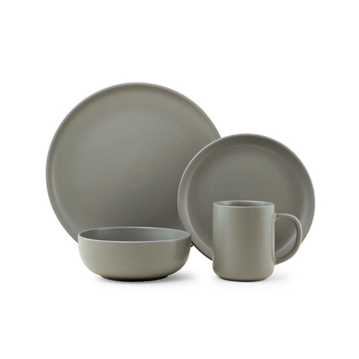 SET 16PZAS STONEWARE D27-20-16/400ML JASPER SLATE 