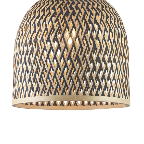 Lámpara colgante campana de bambú E27 Ø350x350mm IX9514