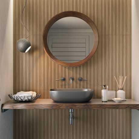 Ceramica Marfil Satinada Con Relieve 45X90Cm Pared GAMAS DE MARRON