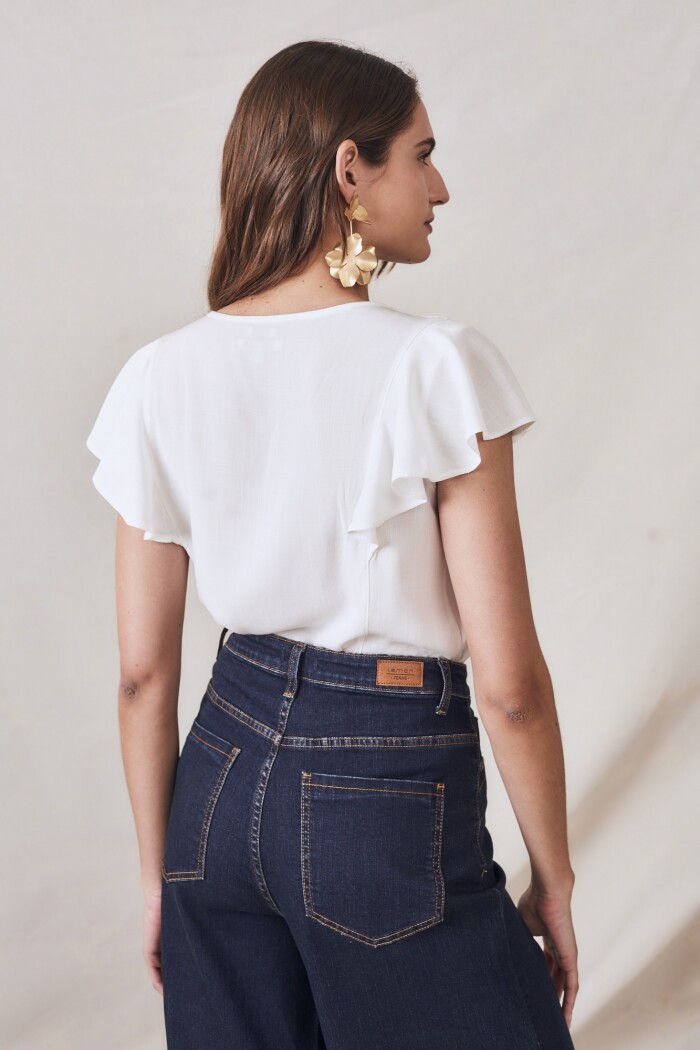 Blusa Manga Vuelo Nacar