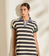 Vestido Sun Azul Y Crudo