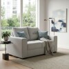SOFA 2 CUERPOS - TAPIZADO TELA GRIS CLARO SOFA 2 CUERPOS - TAPIZADO TELA GRIS CLARO
