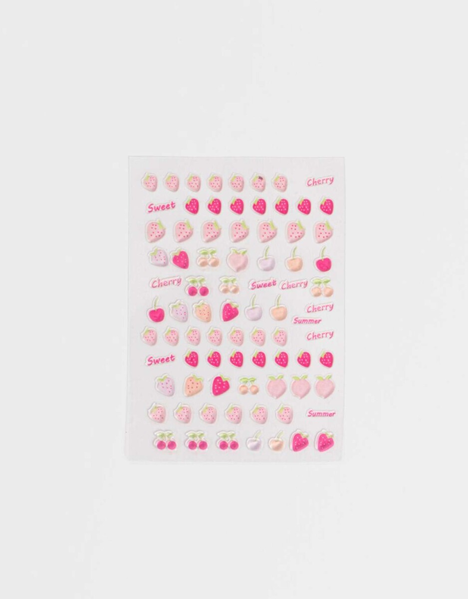 Mini Autoadhesivos Para Uñas Con Diseño De Frutas Para Nail Art - Combinacion Multicolor 