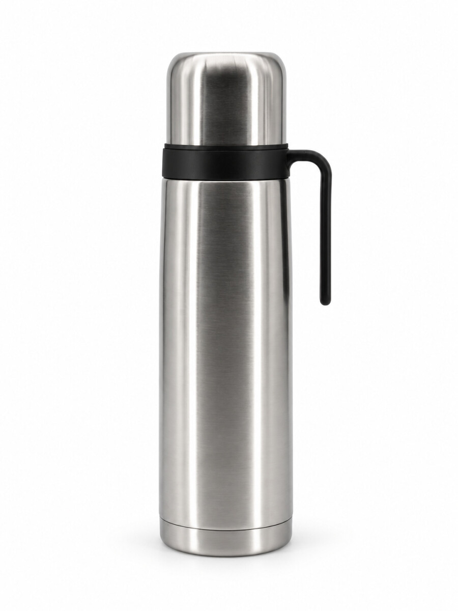 TERMO CON ASA 1000ML - PLATEADO 