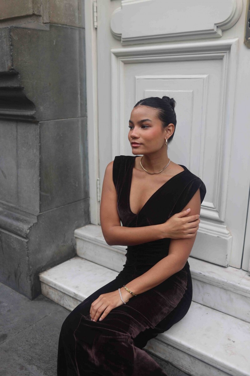 VESTIDO SELIN MARRON