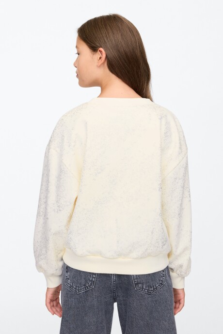 Buzo Deportivo Logo Gap Niña Ivory Frost