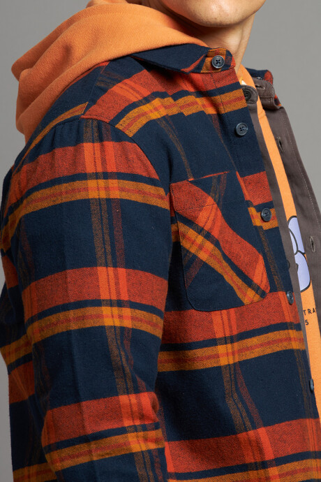 CAMISA OMIL RUSTY Azul / Naranja